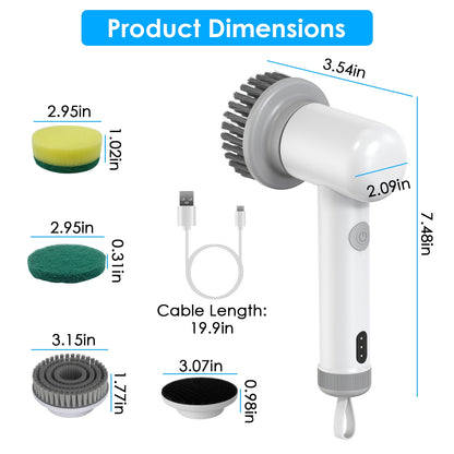 Homeora cordless power scrubber in white